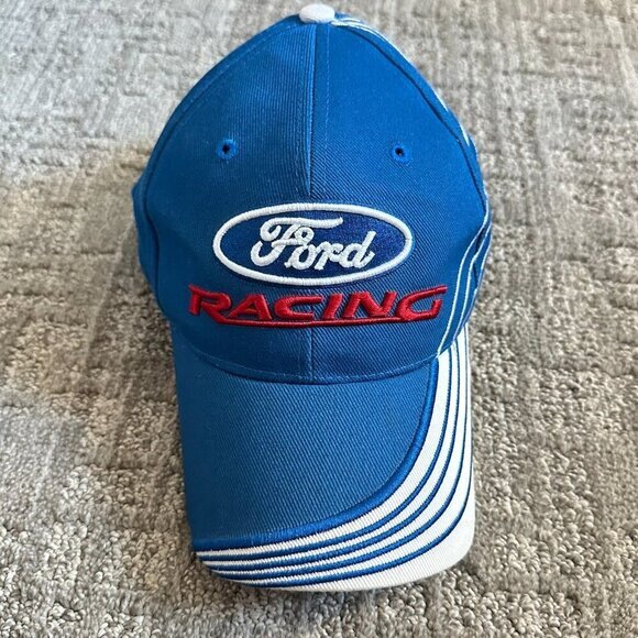 Ford Racing NASCAR‎ Adjustable Hat Blue White Embroidered Adjustable - Picture 1 of 6